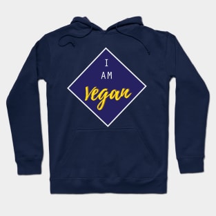 I am vegan blue badge Hoodie